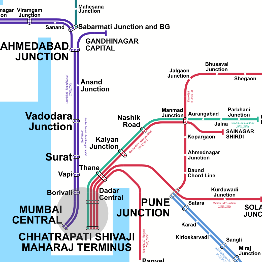 Mumbai and western Railway Inset